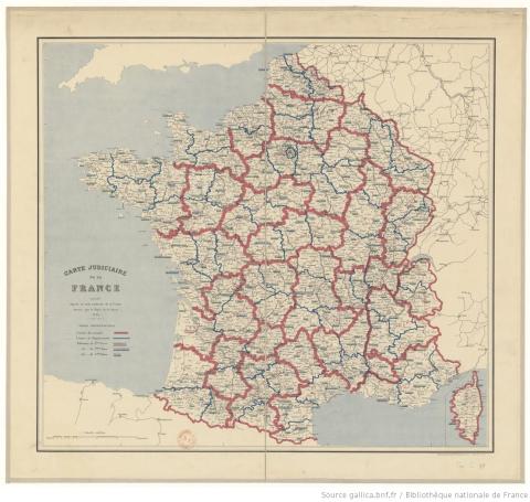 Carte judiciaire de la France (1884)